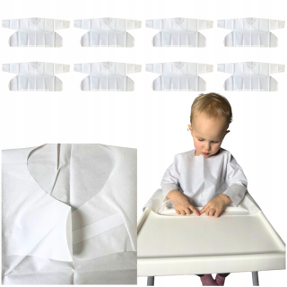 8× Bibsy Baby zástera biela 1 ks.